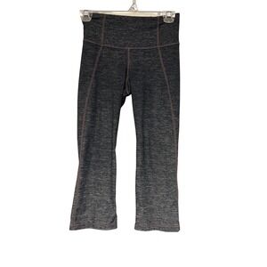 Lululemon Size 2 Gather and Crow‎ Crops Flare Leggings Gray Heathered Athletic